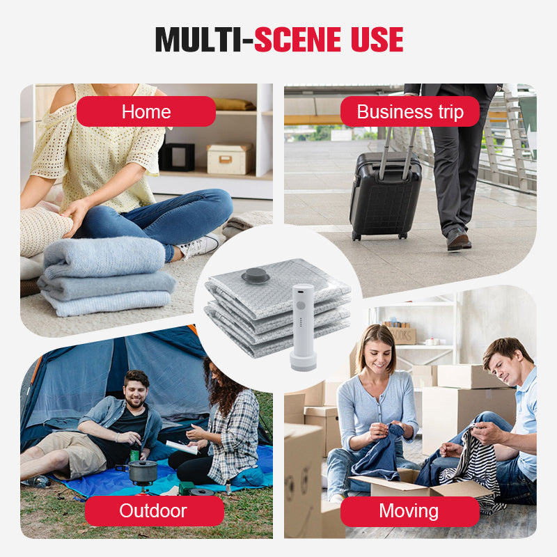 🔥Cestovné vákuové úložné tašky a prenosná sada pumpy