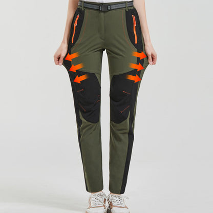 🔥👖Vetruodolné vodeodolné teplé elastické turistické nohavice v páse