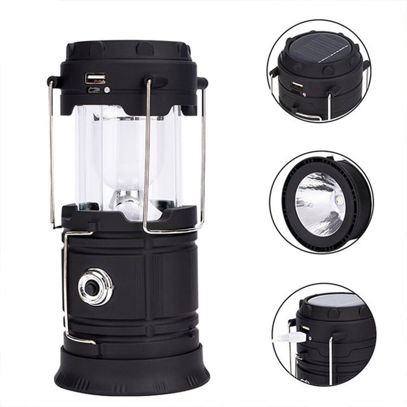 ⛺️Solárne skladacie kempingové svetlo