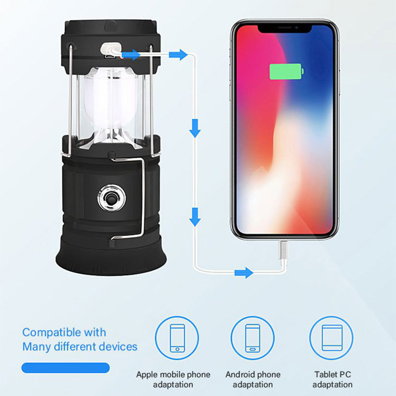 ⛺️Solárne skladacie kempingové svetlo