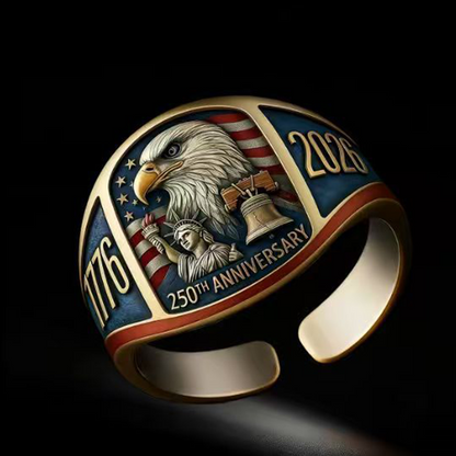 250. výročie 1776–2026 Pamätný prsteň s orlom