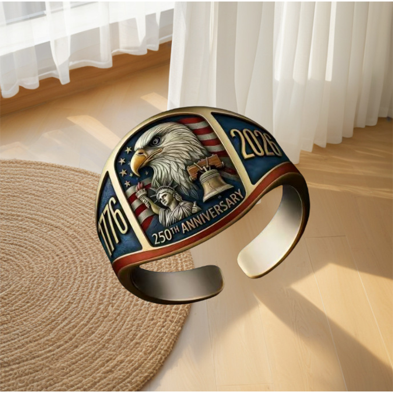 250. výročie 1776–2026 Pamätný prsteň s orlom