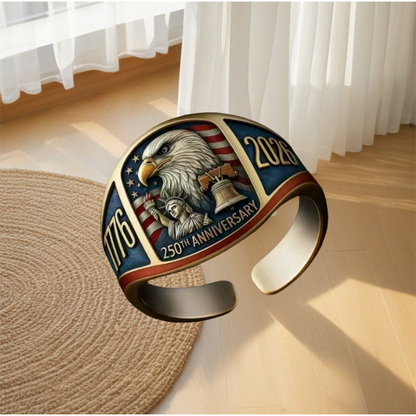 250. výročie 1776–2026 Pamätný prsteň s orlom