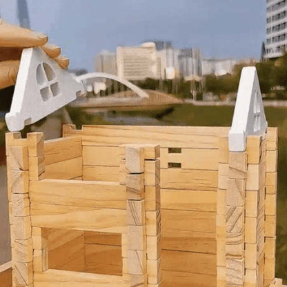 Vzdelávacie drevené stavebné kocky