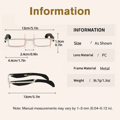 Skladacie okuliare na čítanie s filtrom modrého svetla a puzdrom 🎁 Darček zadarmo nástroj na opravu obrúčok okuliarov