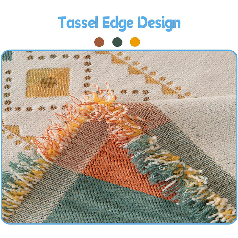 Obojstranný poťah na pohovku v bohémskom štýle so strapcami