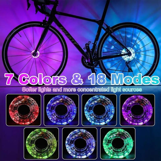 LED svetlo na náboji kolesa bicykla pre nočnú jazdu