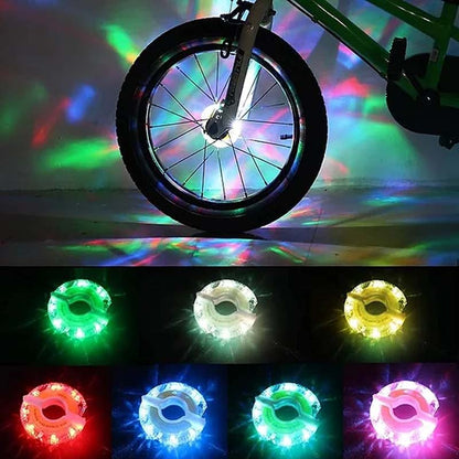 LED svetlo na náboji kolesa bicykla pre nočnú jazdu