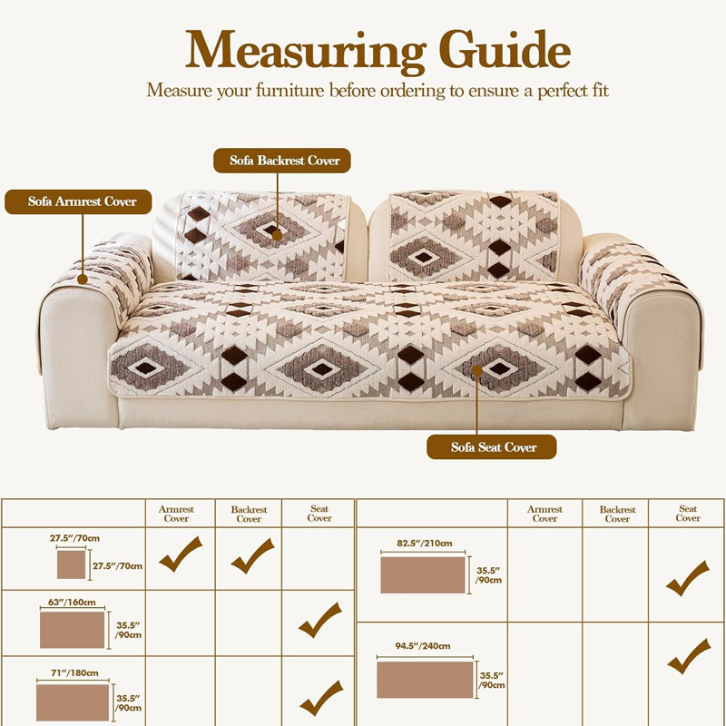 🛋️✨Moderný geometrický plyšový poťah na pohovku