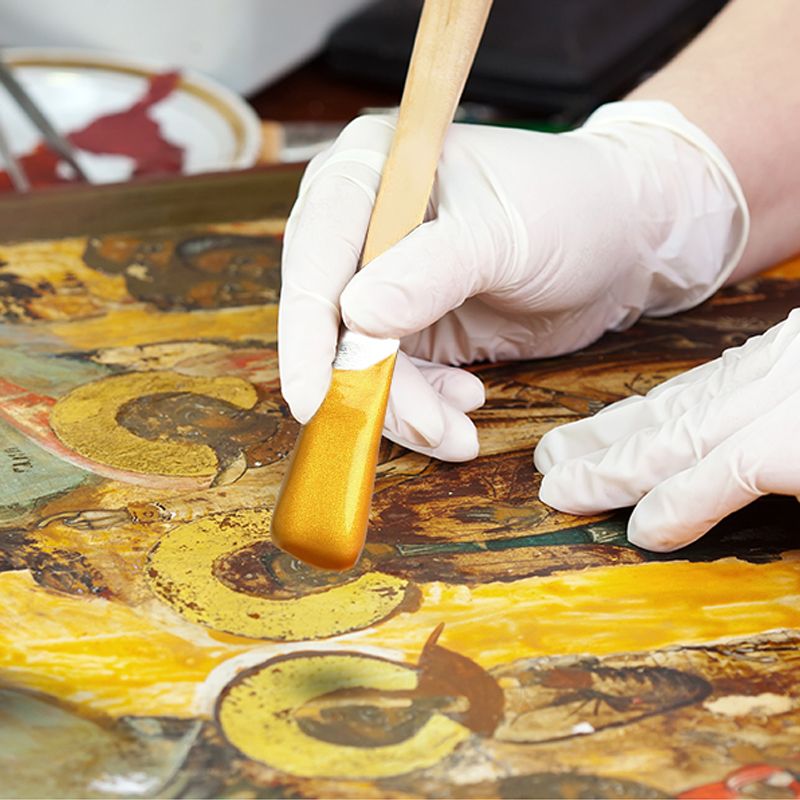 🏡Vodeodolná zlatá farba na vodnej báze💛