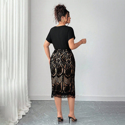 Dámske ležérne módne šaty s výstrihom do V