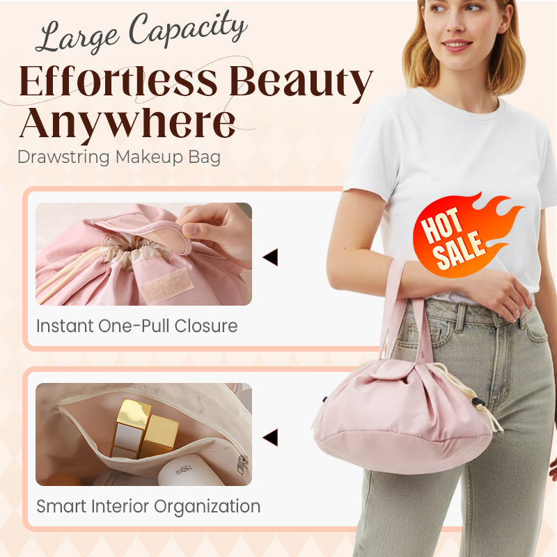 Veľkokapacitná kozmetická taška so sťahovacou šnúrkou