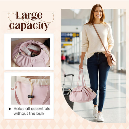 Veľkokapacitná kozmetická taška so sťahovacou šnúrkou