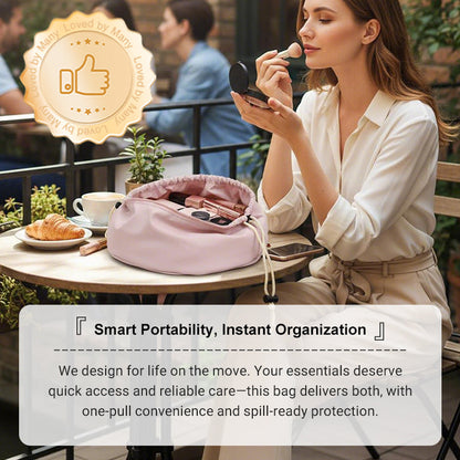 Veľkokapacitná kozmetická taška so sťahovacou šnúrkou