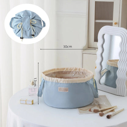 Veľkokapacitná kozmetická taška so sťahovacou šnúrkou