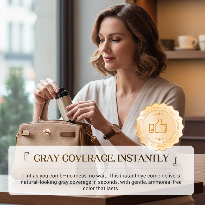 Hrebeň na okamžité farbenie šedivých vlasov