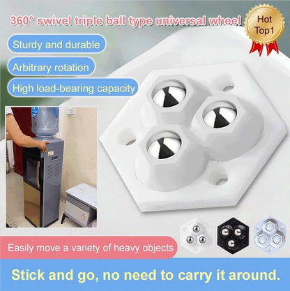 360° otočné trojguľové kolieska, 4 ks/balenie