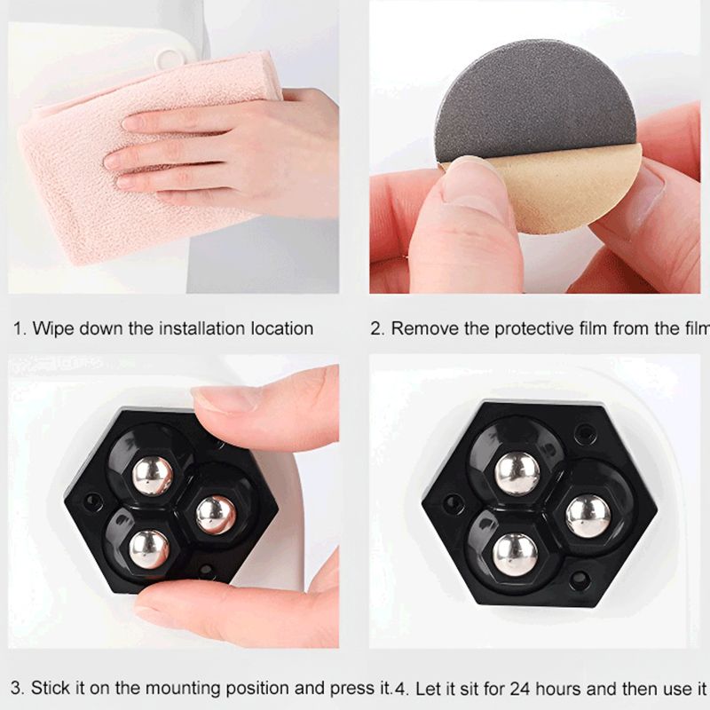 360° otočné trojguľové kolieska, 4 ks/balenie