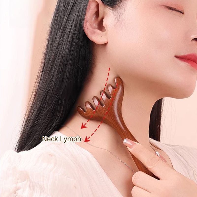 Masážny hrebeň Meridian so šiestimi hrotmi