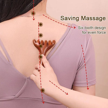 Masážny hrebeň Meridian so šiestimi hrotmi