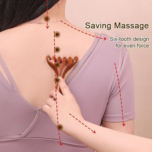 Masážny hrebeň Meridian so šiestimi hrotmi