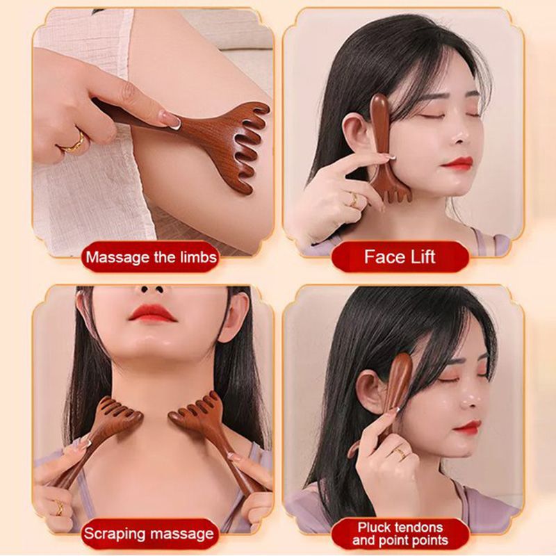 Masážny hrebeň Meridian so šiestimi hrotmi