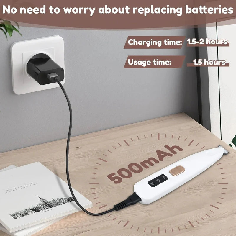 🐱Vodeodolný dobíjací holiaci strojček pre domácich miláčikov s LED svetlom