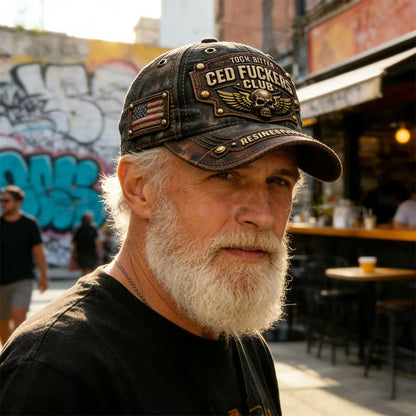 【🎁📿Náhrdelník s ružou zdarma🎁】🧢Old Fuckers Club Vintage čiapka s výšivkou