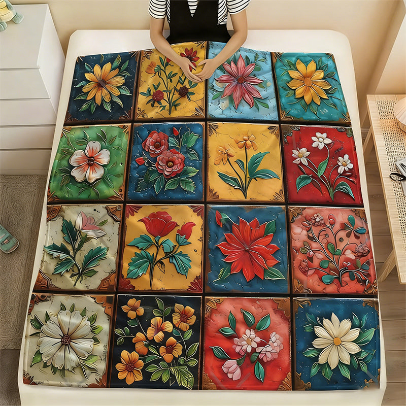 Príjemná a mäkká kvetinová prikrývka