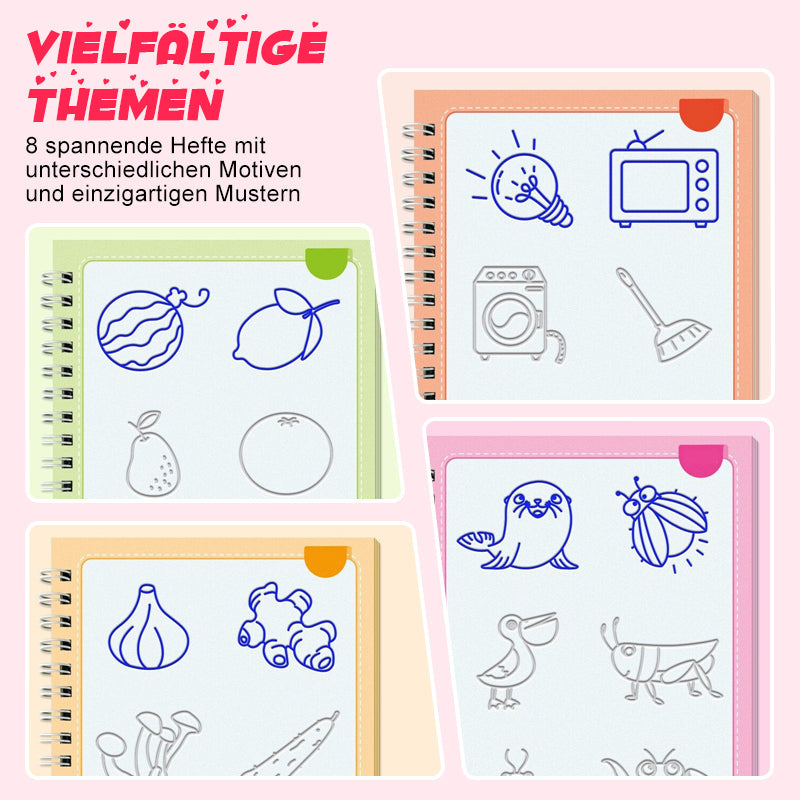 Kreslící knihy s drážkami pro děti