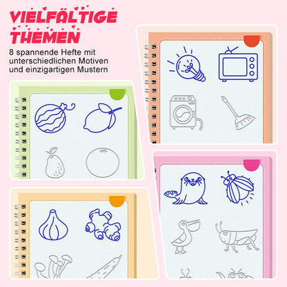 Kreslící knihy s drážkami pro děti