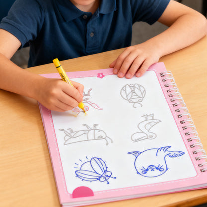 Kreslící knihy s drážkami pro děti