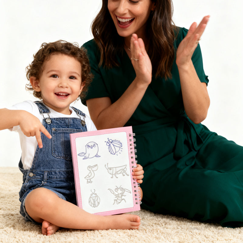 Kreslící knihy s drážkami pro děti