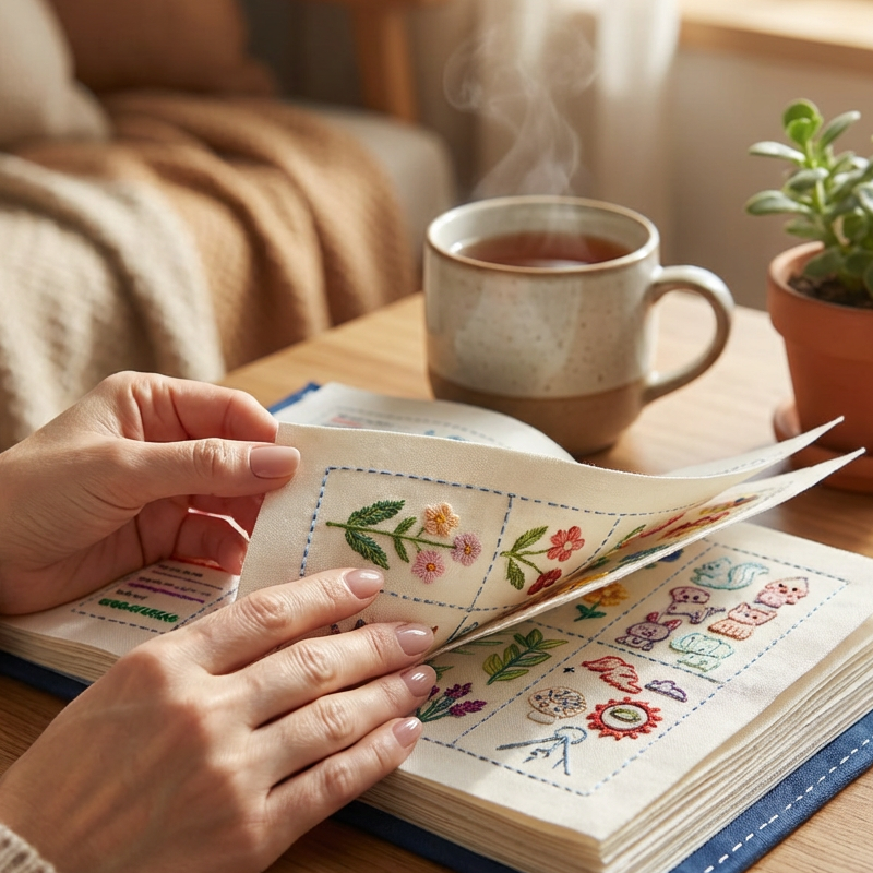 🌈Sada zošitov na precvičovanie vyšívacích stehov svojpomocne