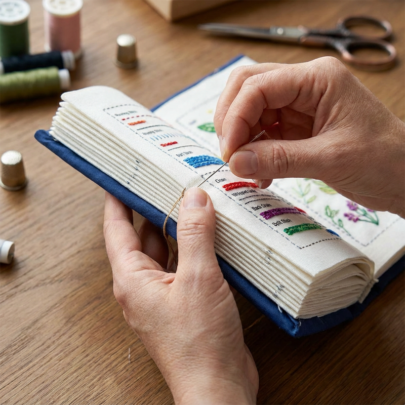 🌈Sada zošitov na precvičovanie vyšívacích stehov svojpomocne