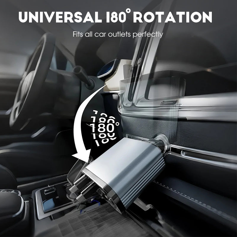 Ultrarýchla nabíjačka do auta s navíjacími káblami a ambientným osvetlením Starlight