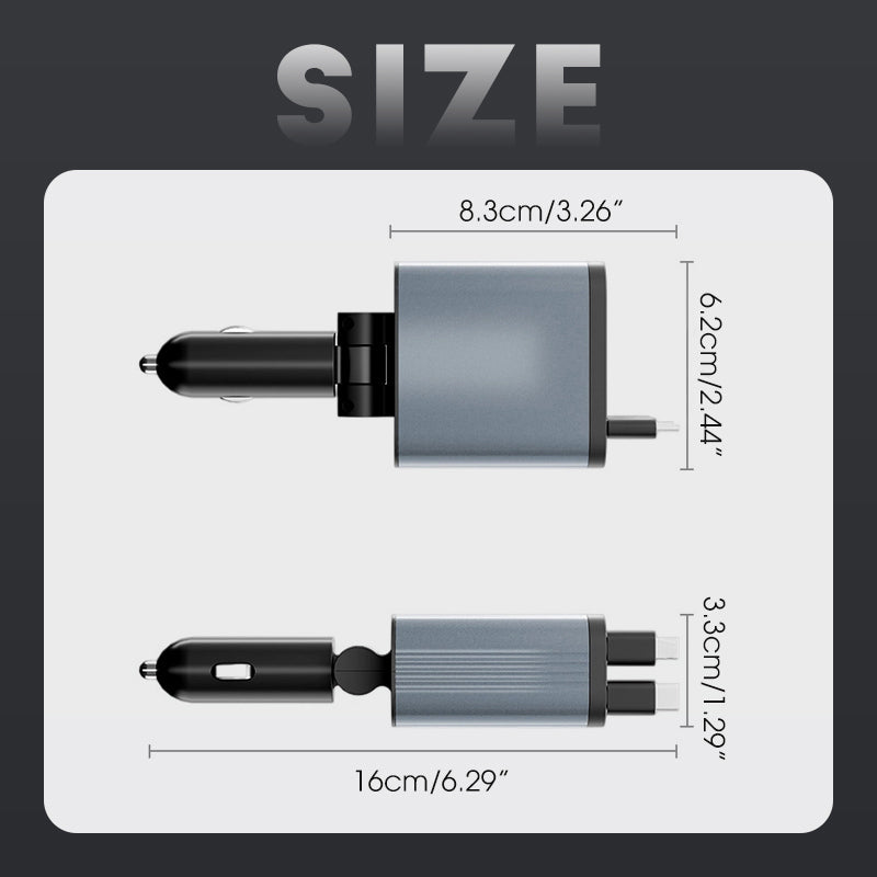 Ultrarýchla nabíjačka do auta s navíjacími káblami a ambientným osvetlením Starlight