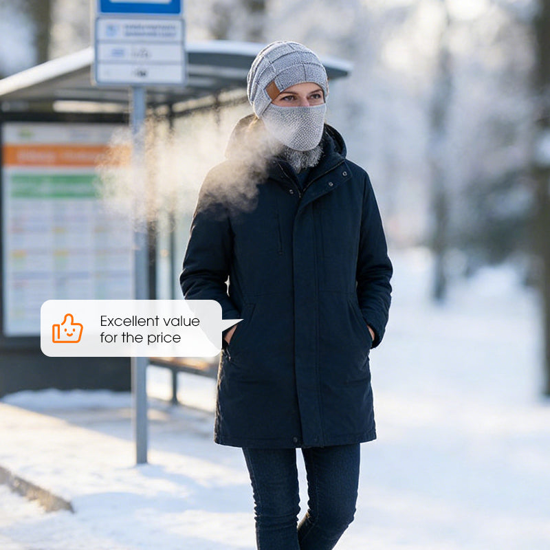 Zimná teplá čiapka s krytom tváre