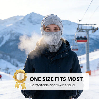 Zimná teplá čiapka s krytom tváre