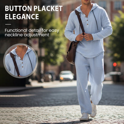 🔥Pánska 2dielna sada: voľná mikina s kapucňou a nohavice