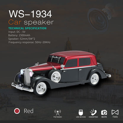 Bluetooth reproduktor v štýle vintage s priestorovým zvukom