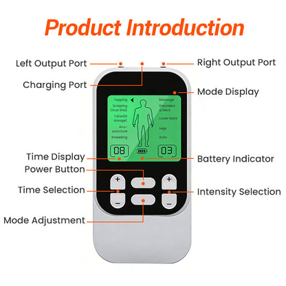 🔥 Prenosný dvojkanálový elektromyostimulátor TENS