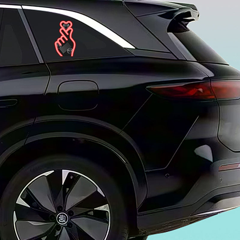 Solárne LED svetlo do auta v tvare srdca na prst