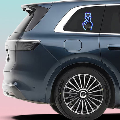 Solárne LED svetlo do auta v tvare srdca na prst