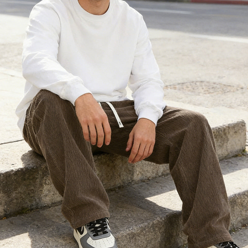 ✨🔥Pánske voľné nohavice so sťahovacou šnúrkou a vreckami