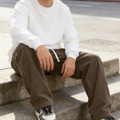 ✨🔥Pánske voľné nohavice so sťahovacou šnúrkou a vreckami