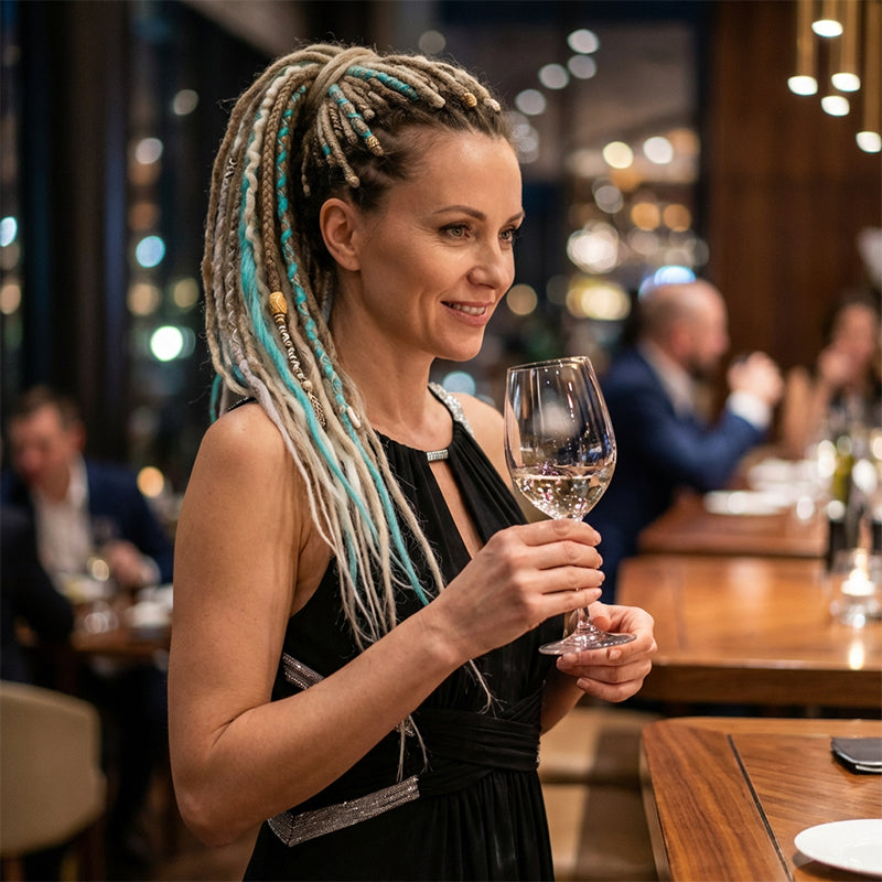 Rýchlo sa opotrebujúci festivalový účes s dredmi a konským chvostom