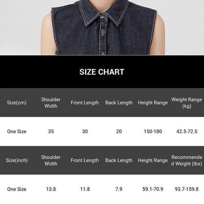 Odnímateľný džínsový golier pre ženy