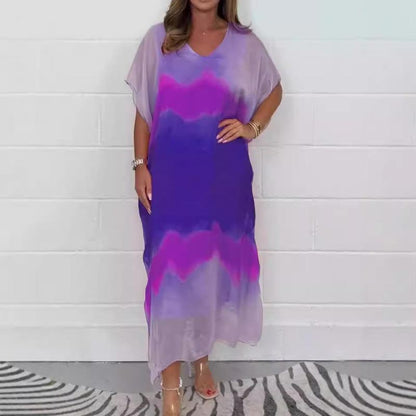 ✨Pohodlné ležérne šifónové šaty s dip dye efektom pre ženy